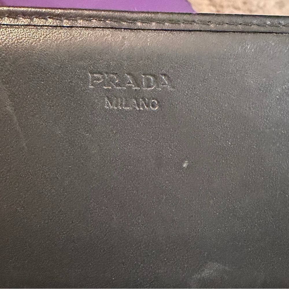 Prada Charcoal Leather Wallet - Picture 3 of 6